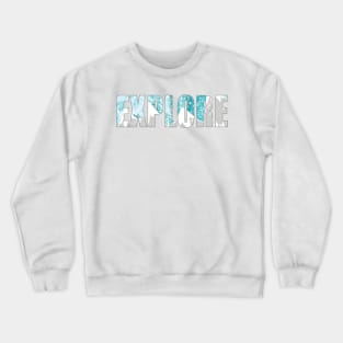 Explore- Mountains and galaxy sky- Gifts- Laptop Sticker- Cute Nature Crewneck Sweatshirt